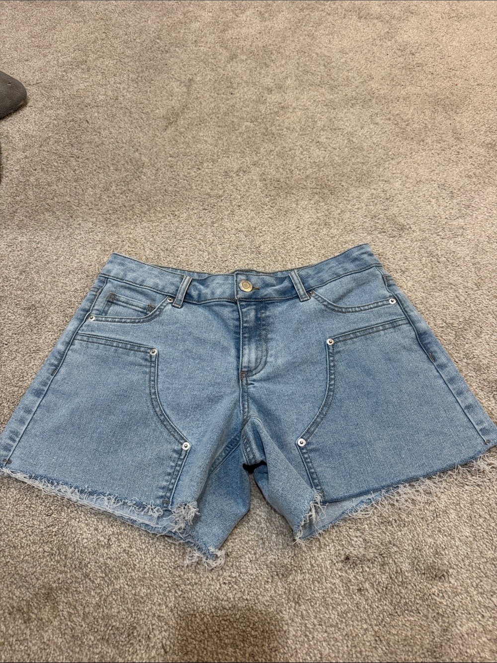 Light Blue Denim Cutoff Shorts